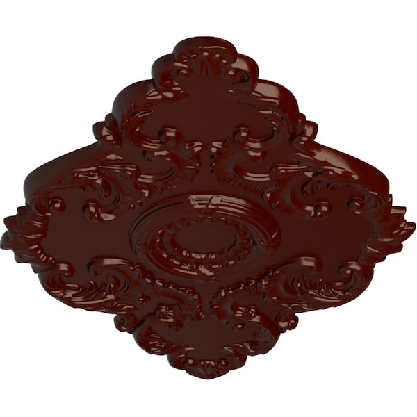 Piedmont Ceiling Medallion, Hand-Painted Brushed Mahogany, 37W X 26H X 1 3/8P